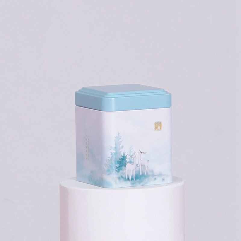 Universal Small Tea Caddy Tin Can Candy Scented Tea Caddy Tinplate Tea Packaging Box Portable Tea Caddy: C