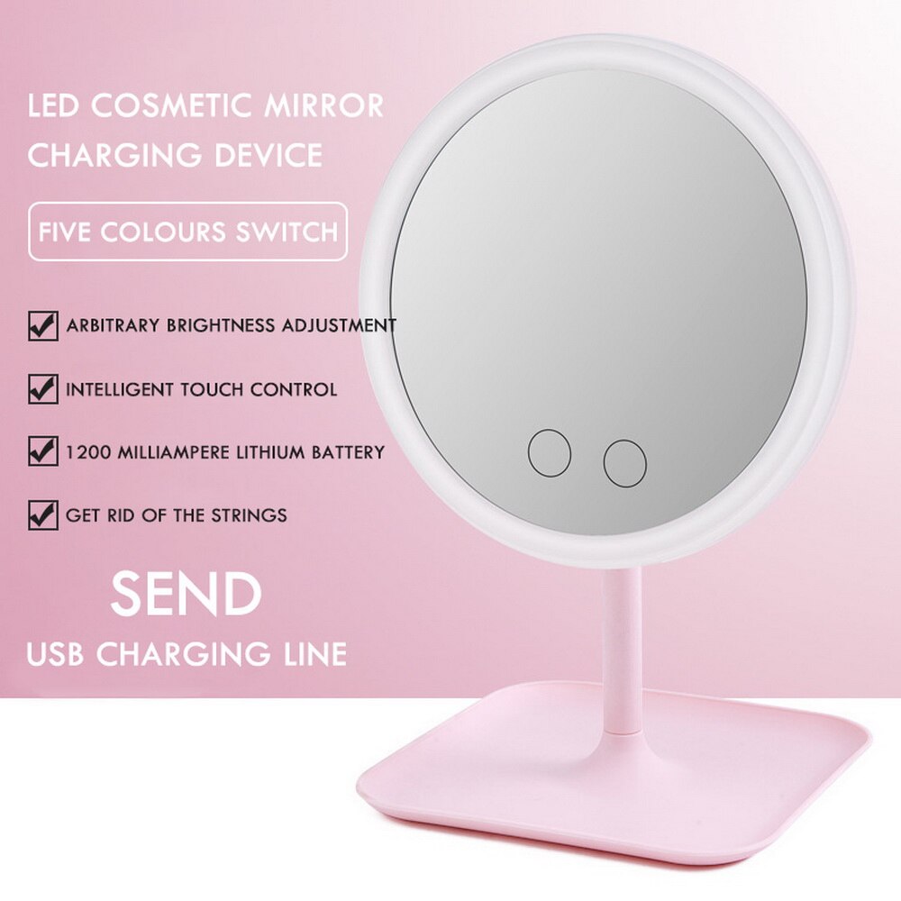 LED mirror for womens Makeup backlit mirror light with Natural White LED vanity mirror Detachable: 02