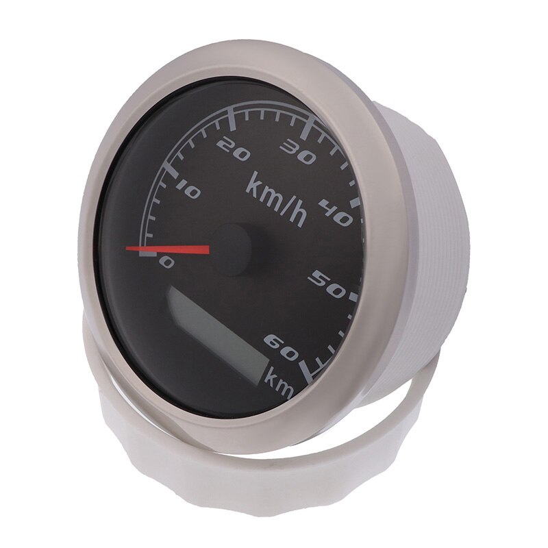 Velocímetro Digital Universal para barco, odómetro de velocidad, bisel de acero inoxidable sin Antena GPS, 85MM, 30/60/120/200 km/h