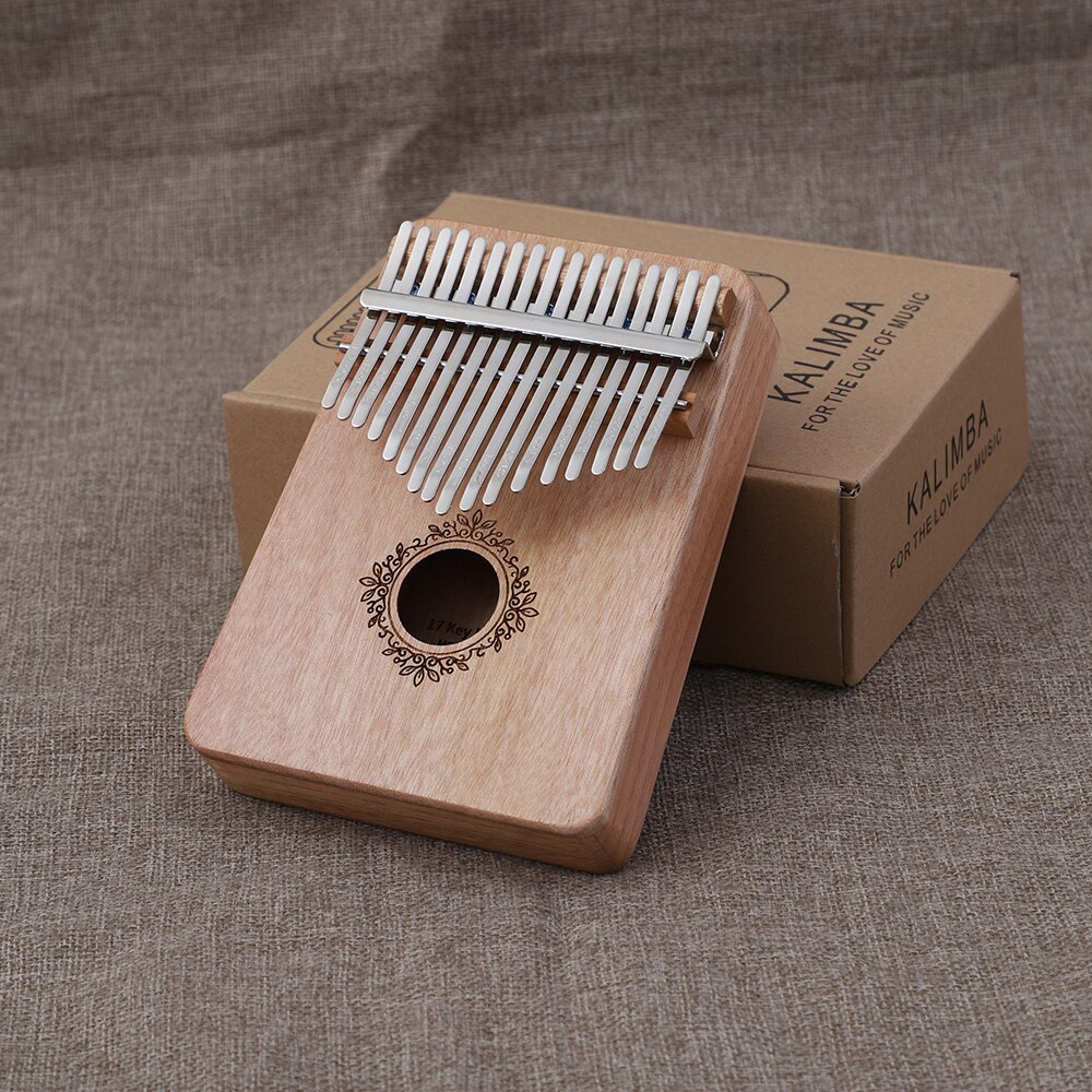 Kalimba 17 key Thumb Piano Mbira Music Box Finger Piano Calimba 21 30 Keys Mahogany Wooden Acacia Musical Instruments machine: 01-1 Khaki