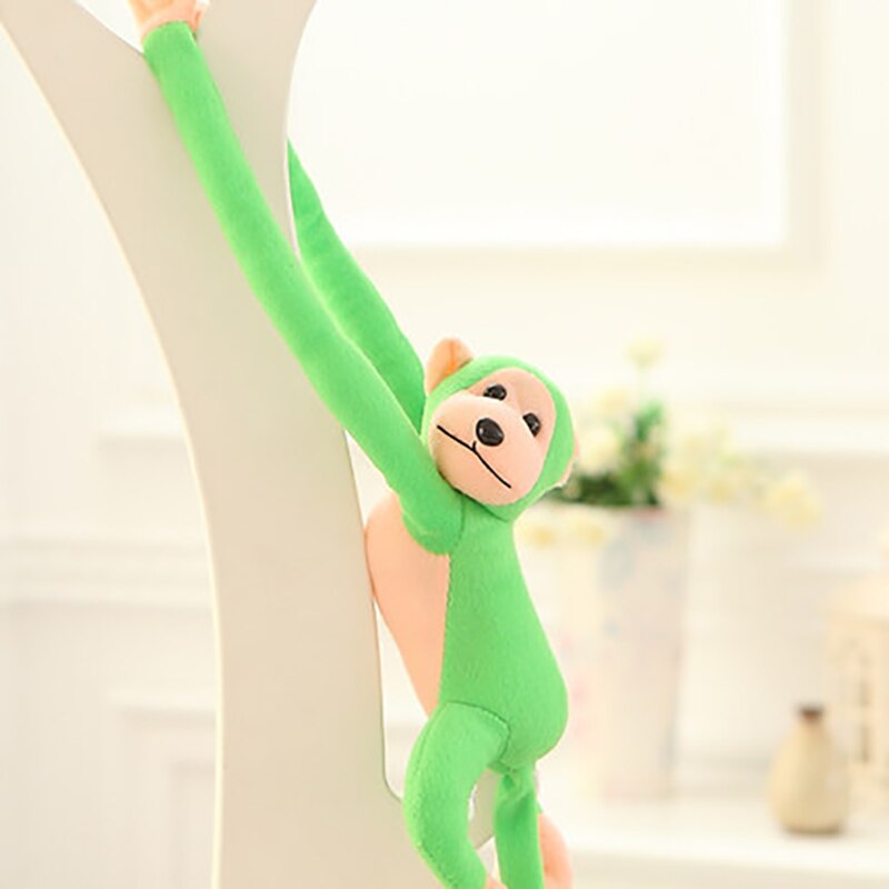 60Cm Lange Arm Aap Van Arm Tot Staart Pluche Speelgoed Kleurrijke Aap Gordijnen Aap Knuffel Pop Voor Kinderen kinderen: Green
