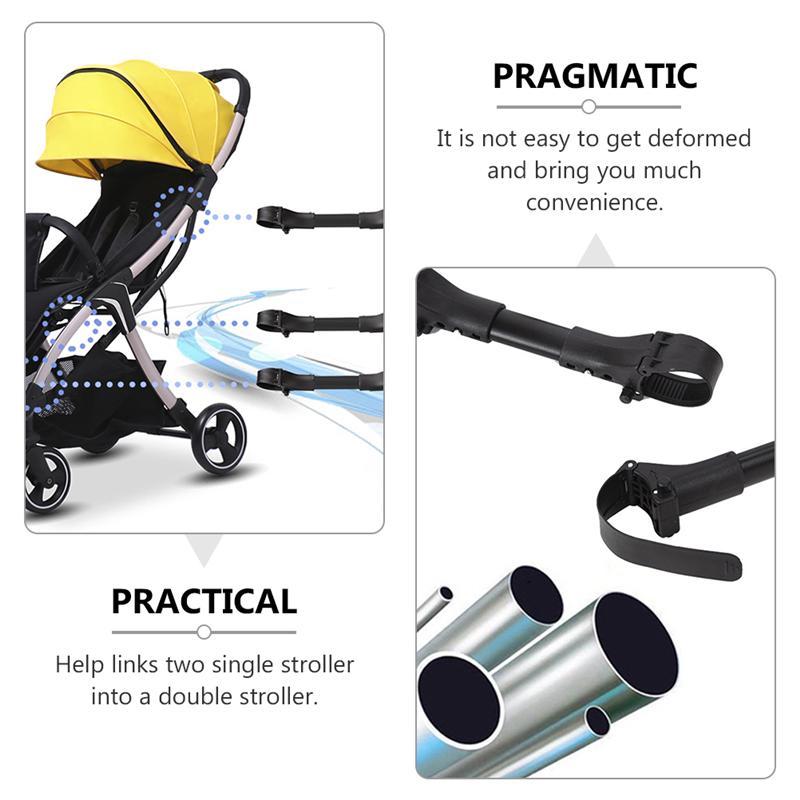 2Pcs Universal Twin Baby Stroller Connector Prams Connectors for Outdoor Use
