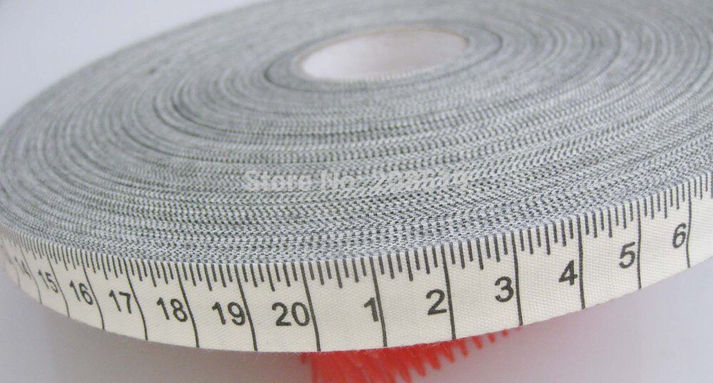 CR0007 breedte 12 MM/15 MM/20 MM Gedrukt 20 cm & 100 cm Heerser 100% Katoen Lint 30 meter craft accessoires: 20CM on 15mm wide