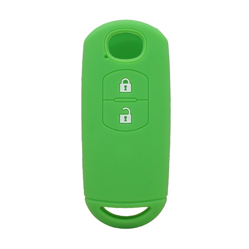 Xinyuexin-funda de silicona para llave de coche, 2 botones para Mazda 2, CX-5, Atenza, CX-7, CX-9, CX-3, CX-4, MX5: green