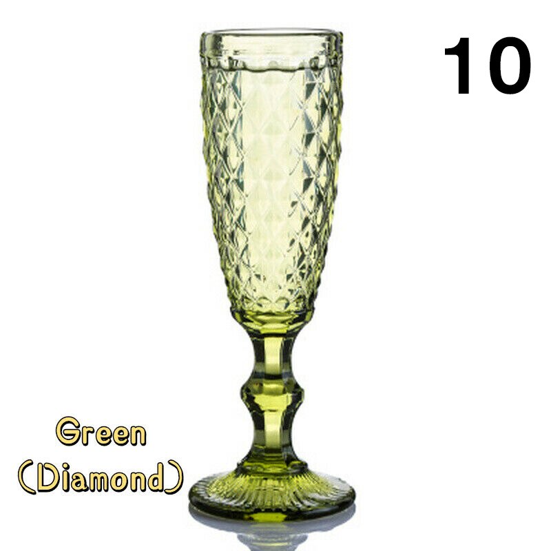 Verre à vin rouge Vintage gaufré 150ml, gobelet à jus rétro, verre à eau, verre à Champagne, verres à vin pour fête de mariage: 10