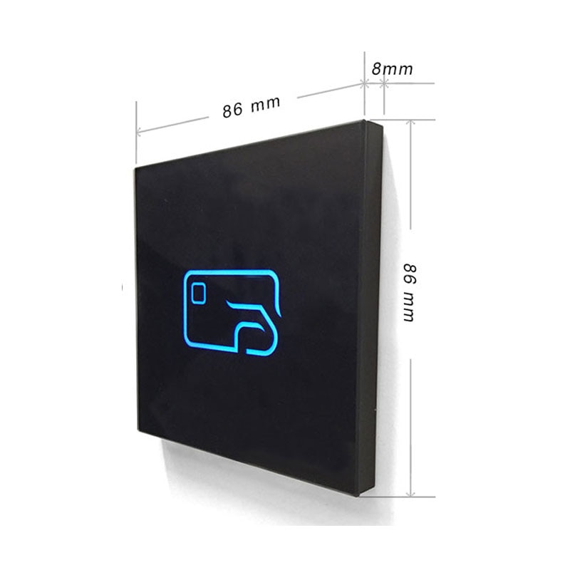 tempered glass Dual Frequency RFID 125 khz-1356 mhz nfc reader wiegand access control reader +IC nfc tag/ ID key tag