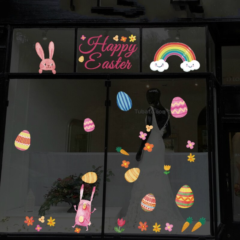 LeZakaa Carta Regalo Pasqua 12 Fogli 50x69,8 Cm - 4 Disegni: Coniglietti, Uova, Fiori E Agnelli - Perfetta Per Bambini, Ragazzi E Festa