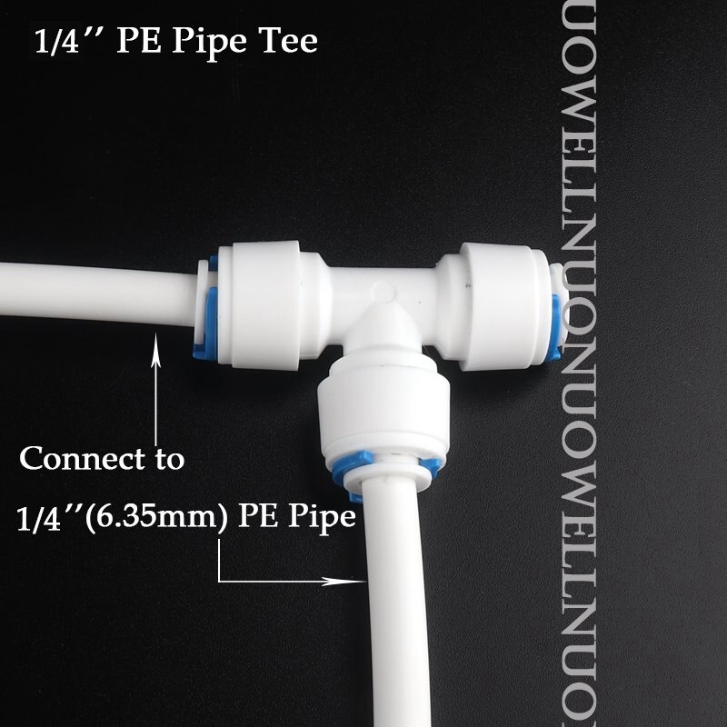 20Pcs 1/4 "Pe Pijp Connector Waterzuiveraar Omgekeerde Osmose Water Pijp Pom Socket Gewrichten H Tuin irrigatie Buis Adapter