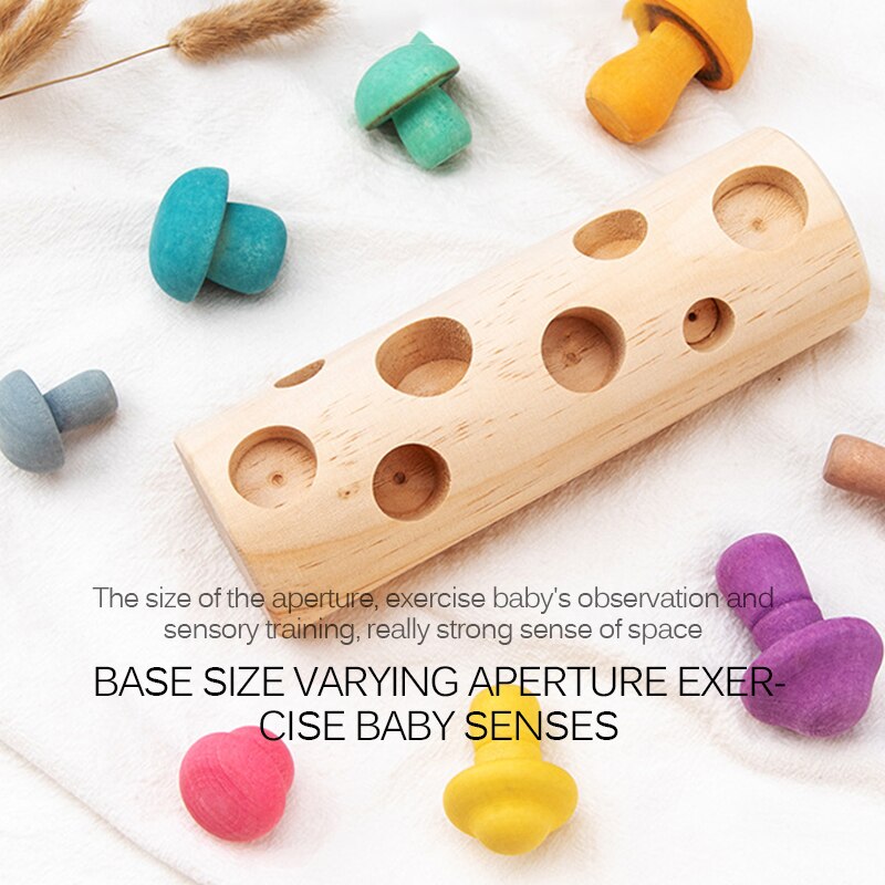 Puzzle Mushroom Picking Game Developmental Shape Matching Assembly Grasp