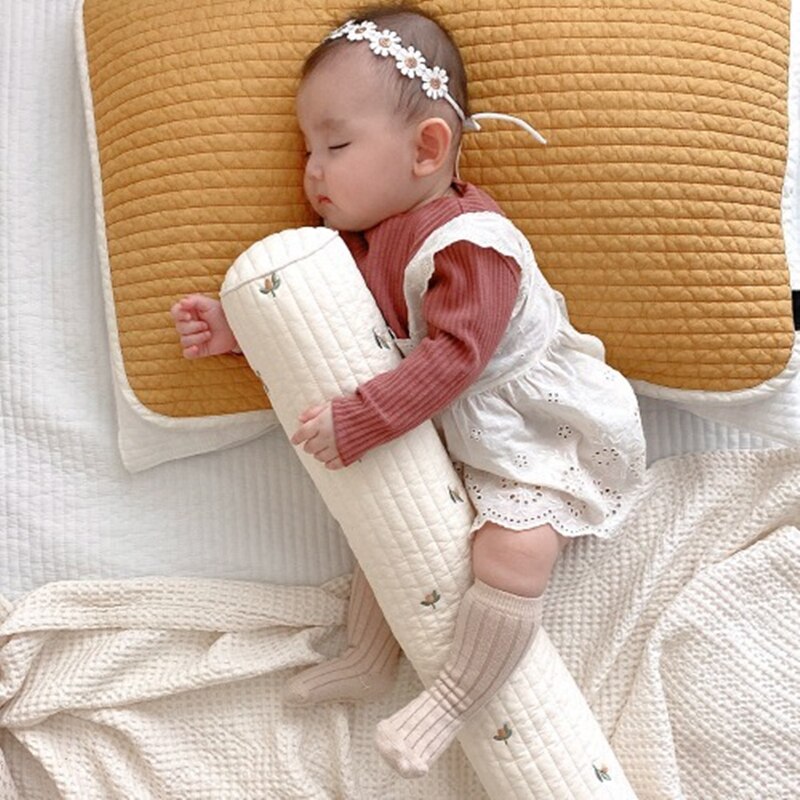 Baby Kussen Katoen Plaid Pasgeboren Baby Comfort Kussen Wieg Nnti-Kick Bed Omliggende Afneembare Baby Bed Omliggende 60*10Cm
