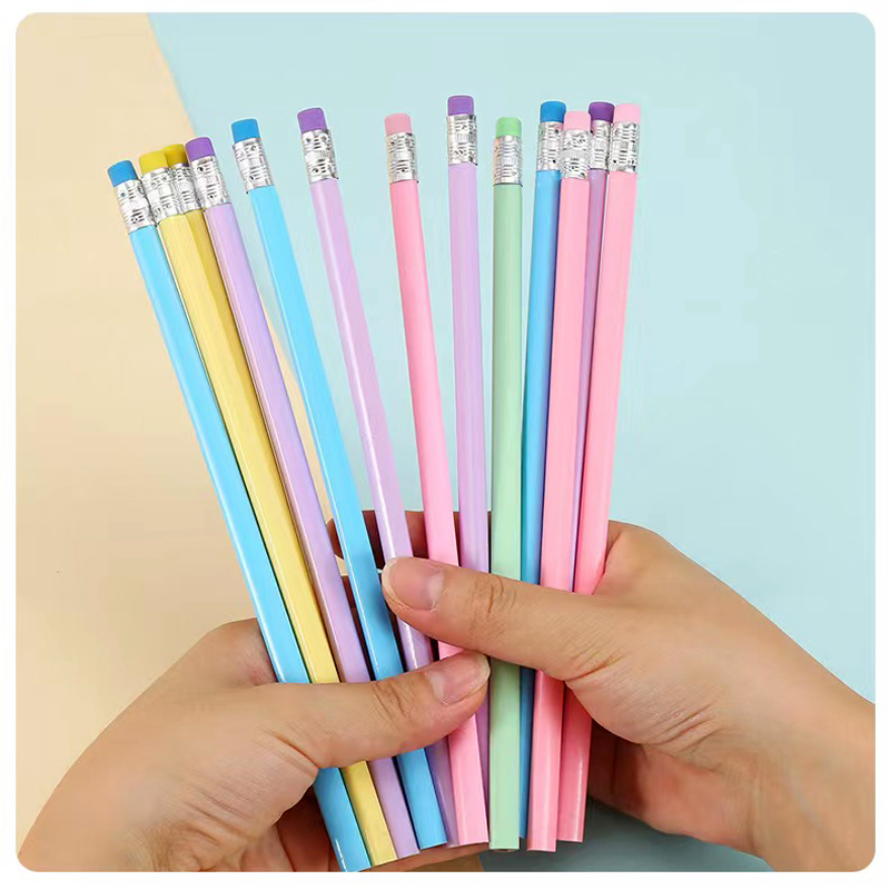 12 Uds Kawaii lápices de madera de lápiz de grafito HB Escuela boceto lápiz de la Oficina de la escuela suministros de Navidad premios para los niños