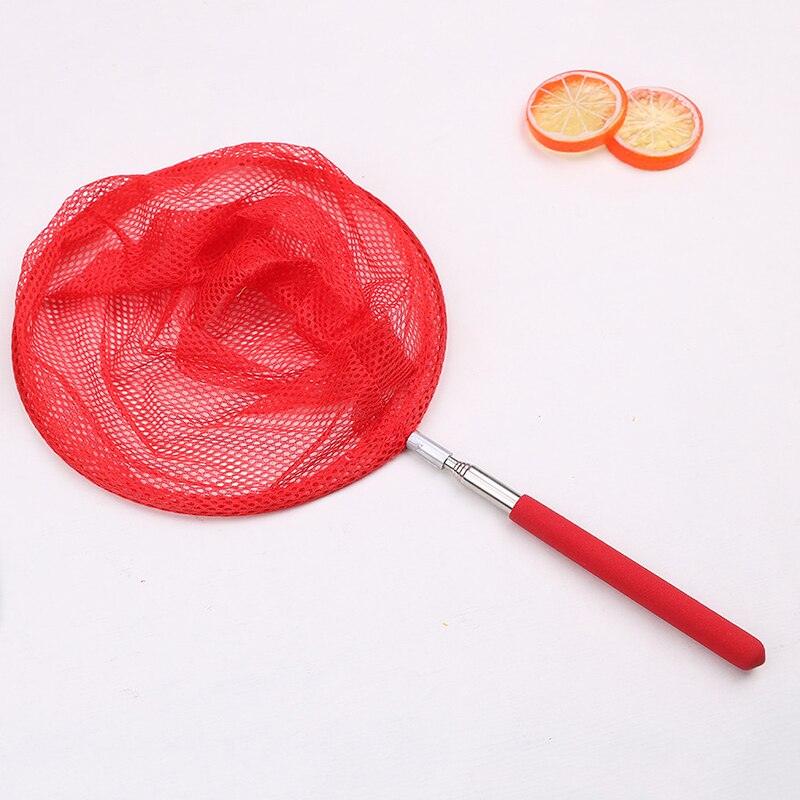 1Pc Telescopische Vlinder Netto Vissen Speelgoed Kids Uitschuifbare Anti Slip Grip Vangen Bugs Insect Outdoor Sport Spel tool: Rood