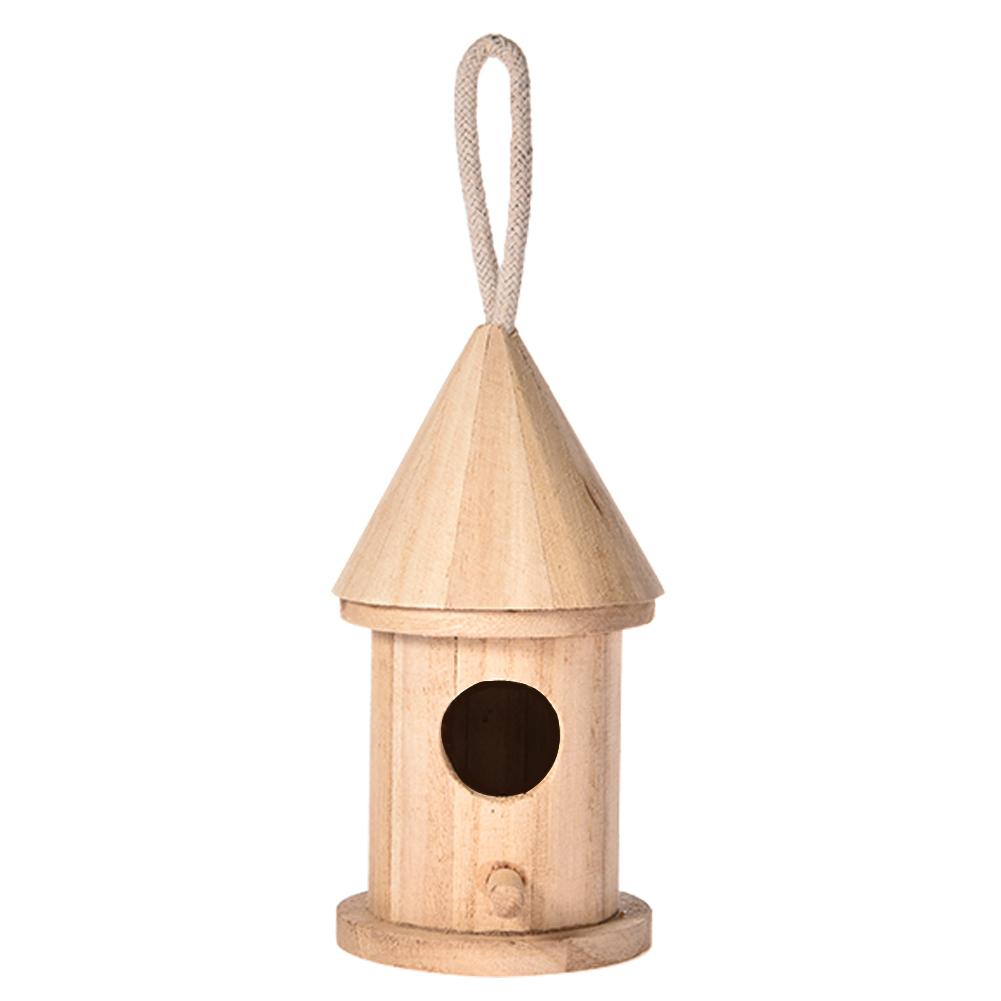 Casa de madera para pájaros DIY, bonito colgante para exteriores, Nido de Pájaro montado en la pared, jaula para cacatúa, juguete, casa de pájaros, decoración de jardinería