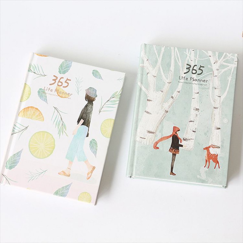 365 days Planner Notebook Yearly Agenda Inner Page illustration Daily Plan Journal Record Life Stationery papeleria