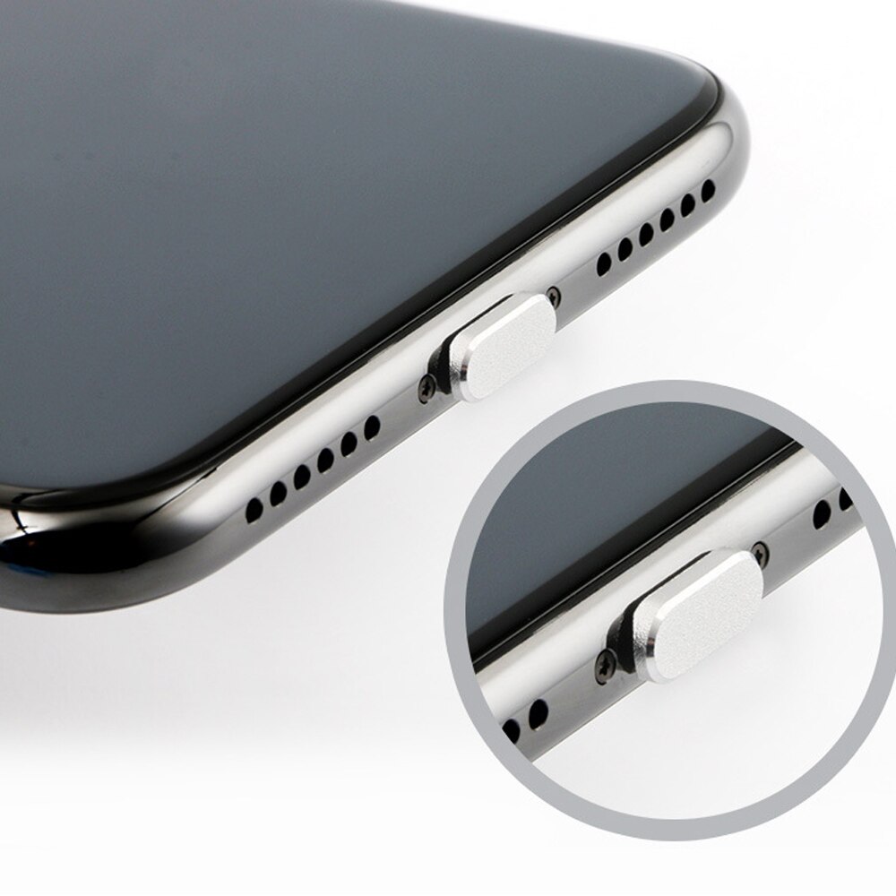 Aluminium Legering Dust Plug Mobiele Telefoon Charge Port Stopple voor Apple IPhone 4 5 5 s 6 6 s 7 8 X Plus