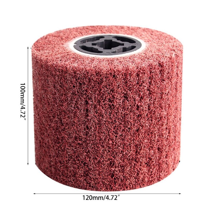 Woven Buffing Abrasive Flap Wheel Wire Drawing Burnishing Wheel for Polishing W0YD