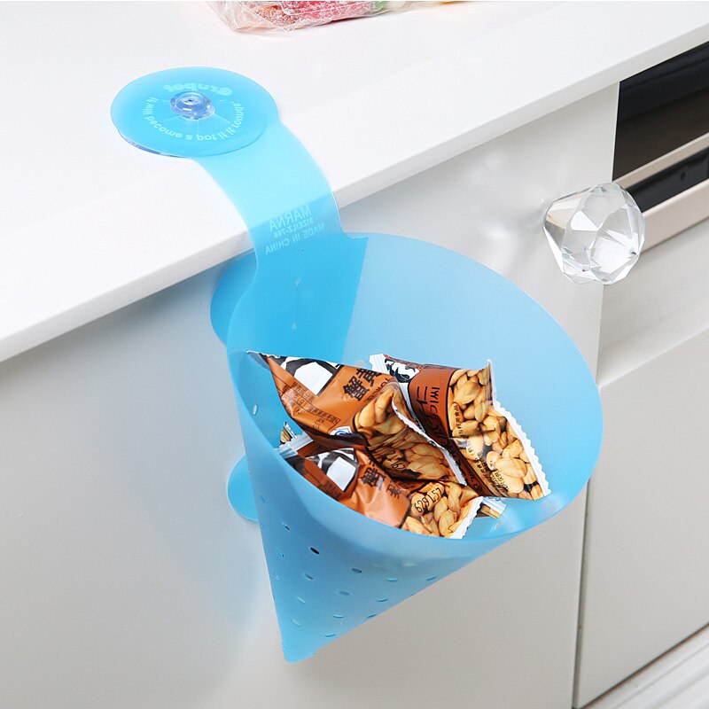 Bærbar utæt grøntsagskurv afløbskurv 3 farver sugekop stil 42*17.5cm 1pc køkkentilbehør aftagelig