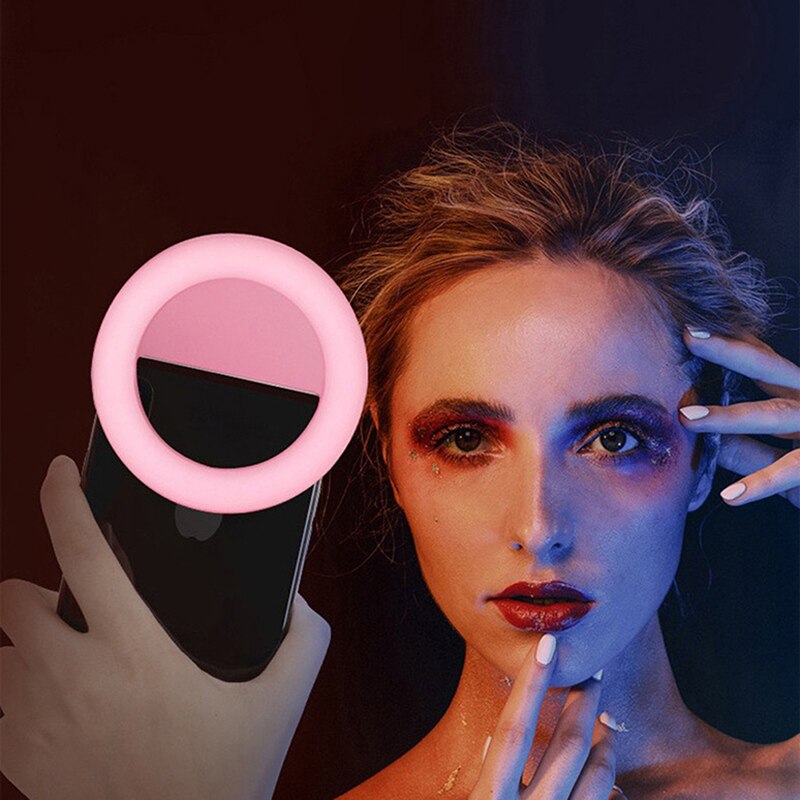 Led Selfie Ring Clip Draagbare Usb Opladen Led Selfie Ring Vullen Licht Geschikt Voor Alle Mobiele Telefoons En Tabletten