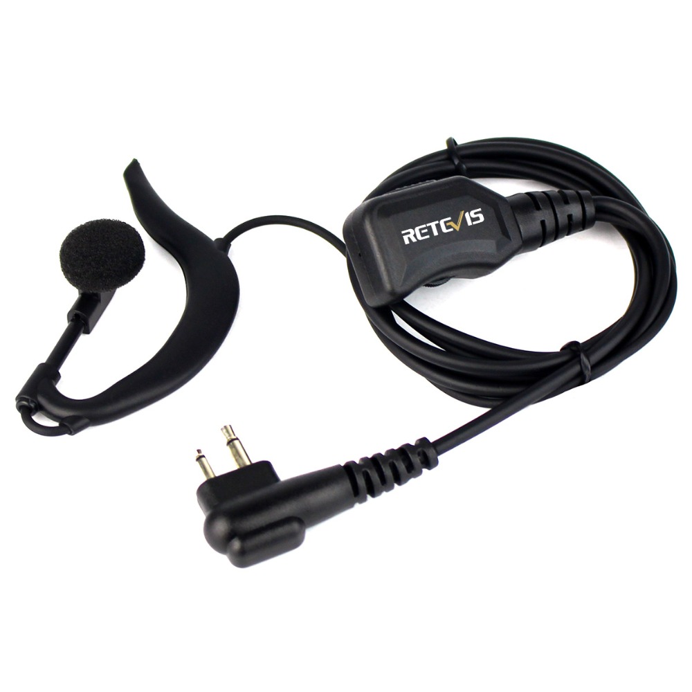 Retevis-auriculares PTT Mic para walkie-talkie, cascos con volumen ajustable para Motorola GP68, G9300, CP88, CT150, PRO1150, HYT TC-610, 10 Uds.