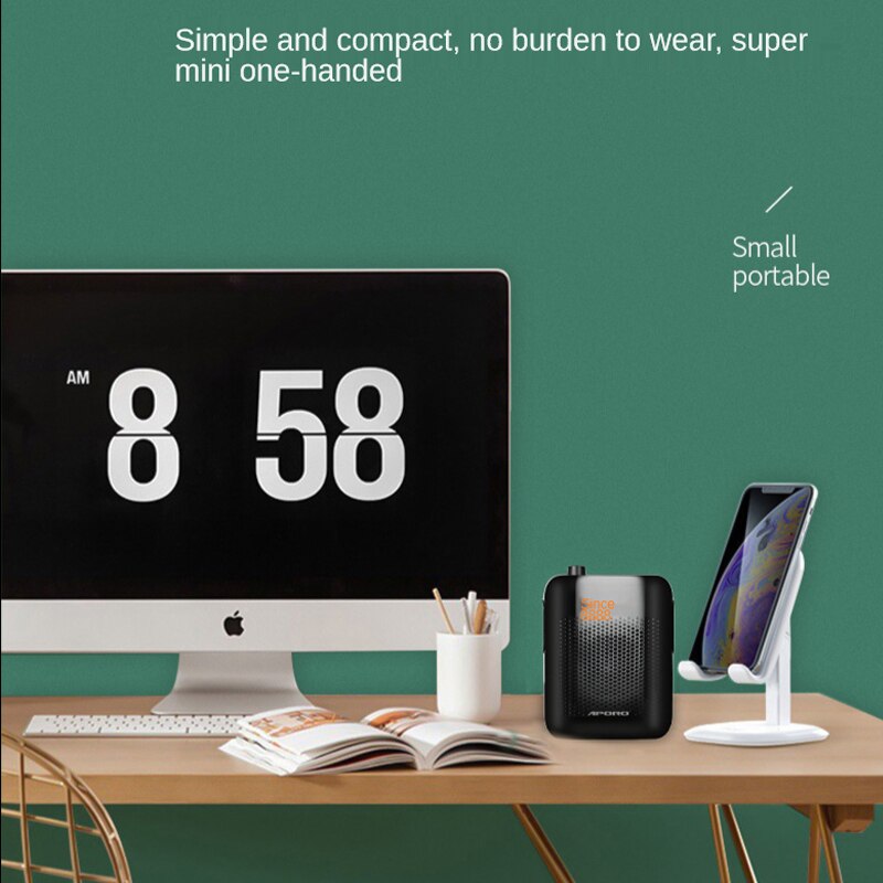 Megáfono Bluetooth portátil con cable, amplificador de voz portátil de 20W para la de enseñanza, auriculares, micrófono, altavoz, megáfono portátil