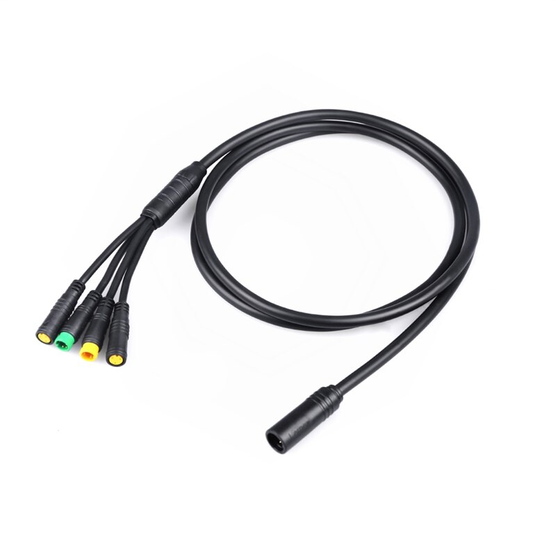 Vandtæt 1 t 4 eb- bus ledningsnet til bafang bbs bbs 01 bbs 02 bbshd midtermotor display bremsegreb tommelfinger gashåndtag: 1 t 4 eb- buskabel