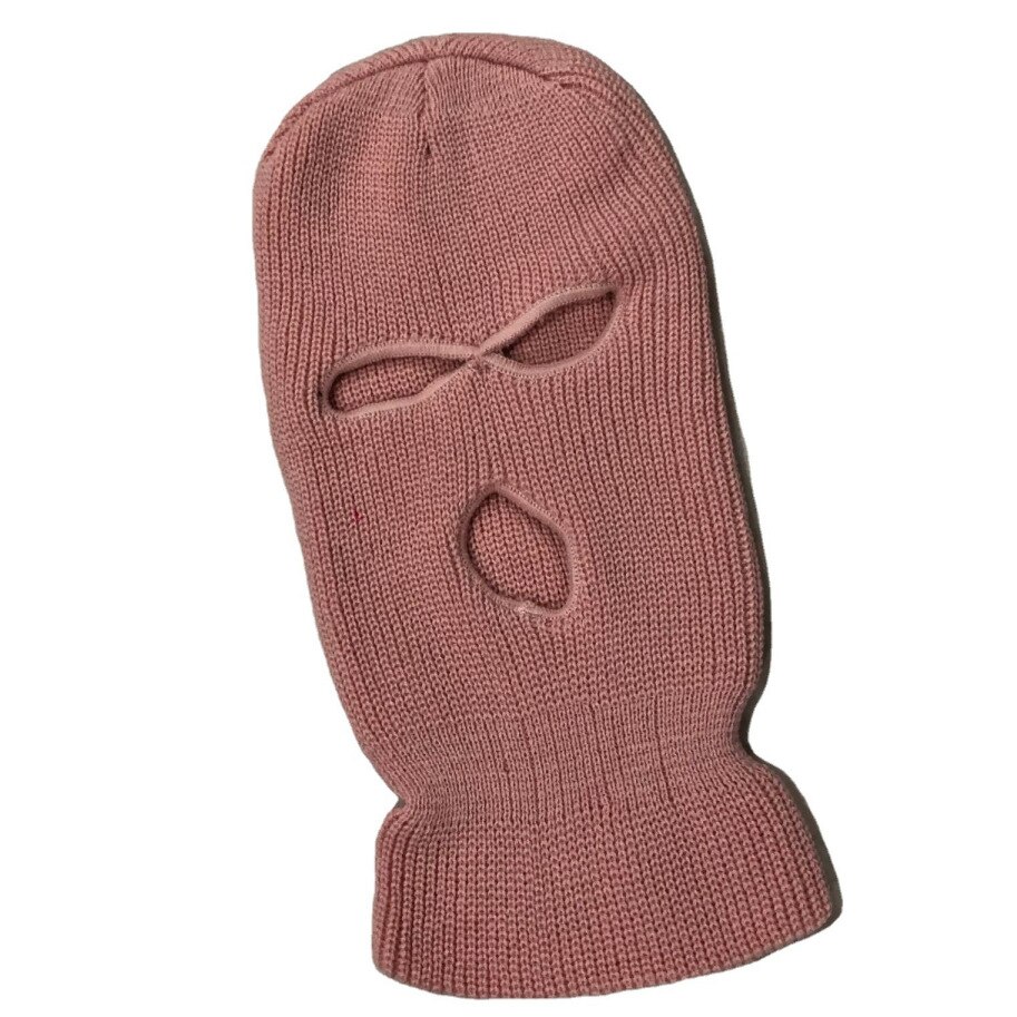 Saki máscara de malha capa protetora de inverno balaclava máscara facial completa para o inverno esportes ao ar livre cs inverno três 3 buraco chapéu de malha balaclava: 8