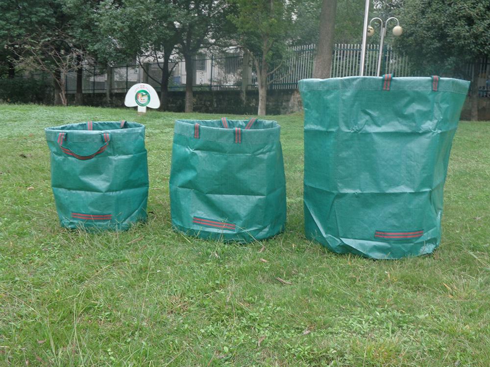 120l-500l store kapacitet haven taske genanvendelig bladsæk skraldespand foldbar haven affald indsamling container opbevaringstaske