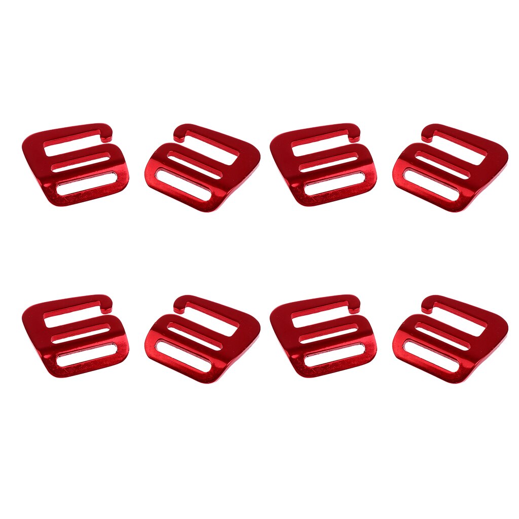 8Stck 25mm 4 Farben G Haken Gurtband Schnalle Aluminium Legierung für Rucksack Gurt Camping Tasche Gürtel Zubehör Überleben sicherheit Werkzeuge: rot