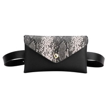 Snake Patroon Schouder Taille Zakken Riem Fanny Packs Phone Pouch Vrouwen Flap Pu Leather Crossbody Casual Messenger Borst Zakken