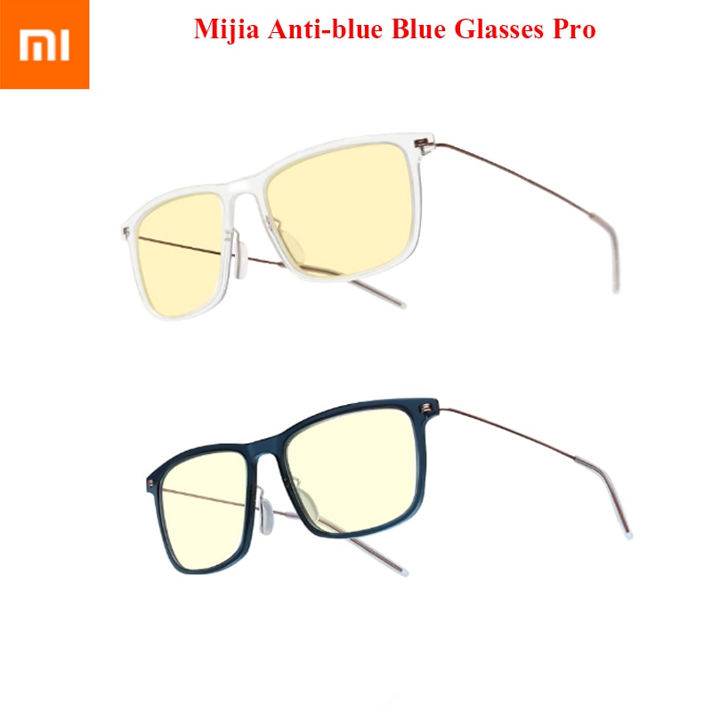 Original xiaomi mijia 50%  anti-blå blå glasögon pro blockeringshastighet datorglasögon uv utmattningssäker ögonskydd för män kvinnor