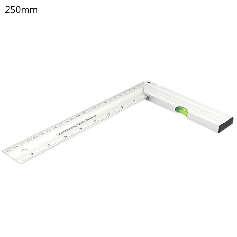 90° Carpenter Angle Finder Ruler Gauge Thickening Aluminum Woodworking Square Gauge 200mm 250mm 300mm: 250mm