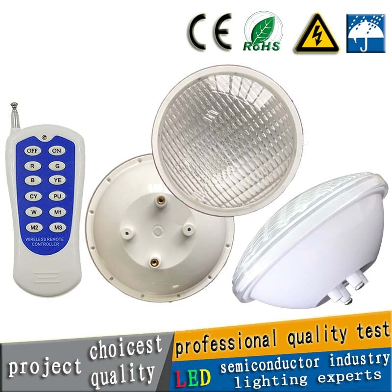 Ip68 waterdichte led onderwaterlampen 24w 36w 54w led fontein vijverlamp buitenspot par 56 rgb led zwembadlamp