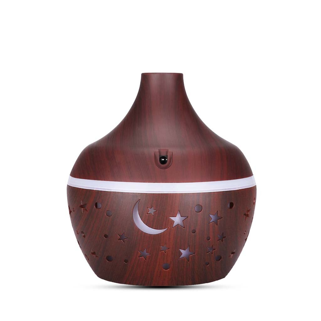 USB Humidifier Essential Oil Aromatherapy Wood Grain Ultrasonic Air Diffuser Humidifier 7 colors lights for home office Car
