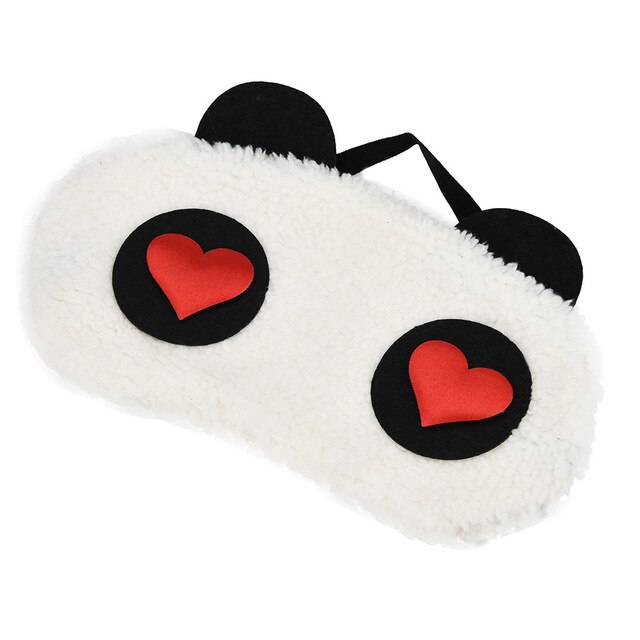Eye Mask Sleeping for Shading Relax Help Sleep Cute Panda Sleep Mask Soft Eyepatch Nap Health Eye Cover: Red