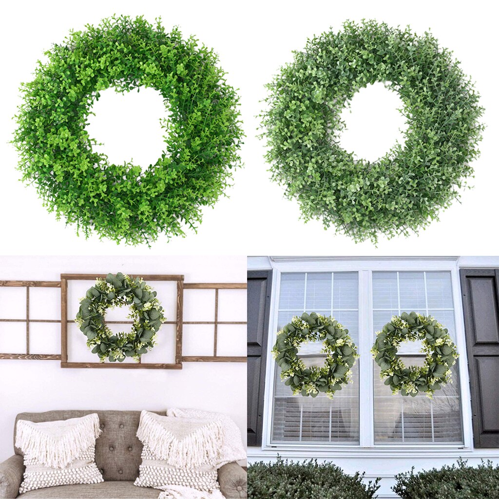 17' Green Leaf Wreath Summer Indoor Wreaths Front Door Party Celebration Decor