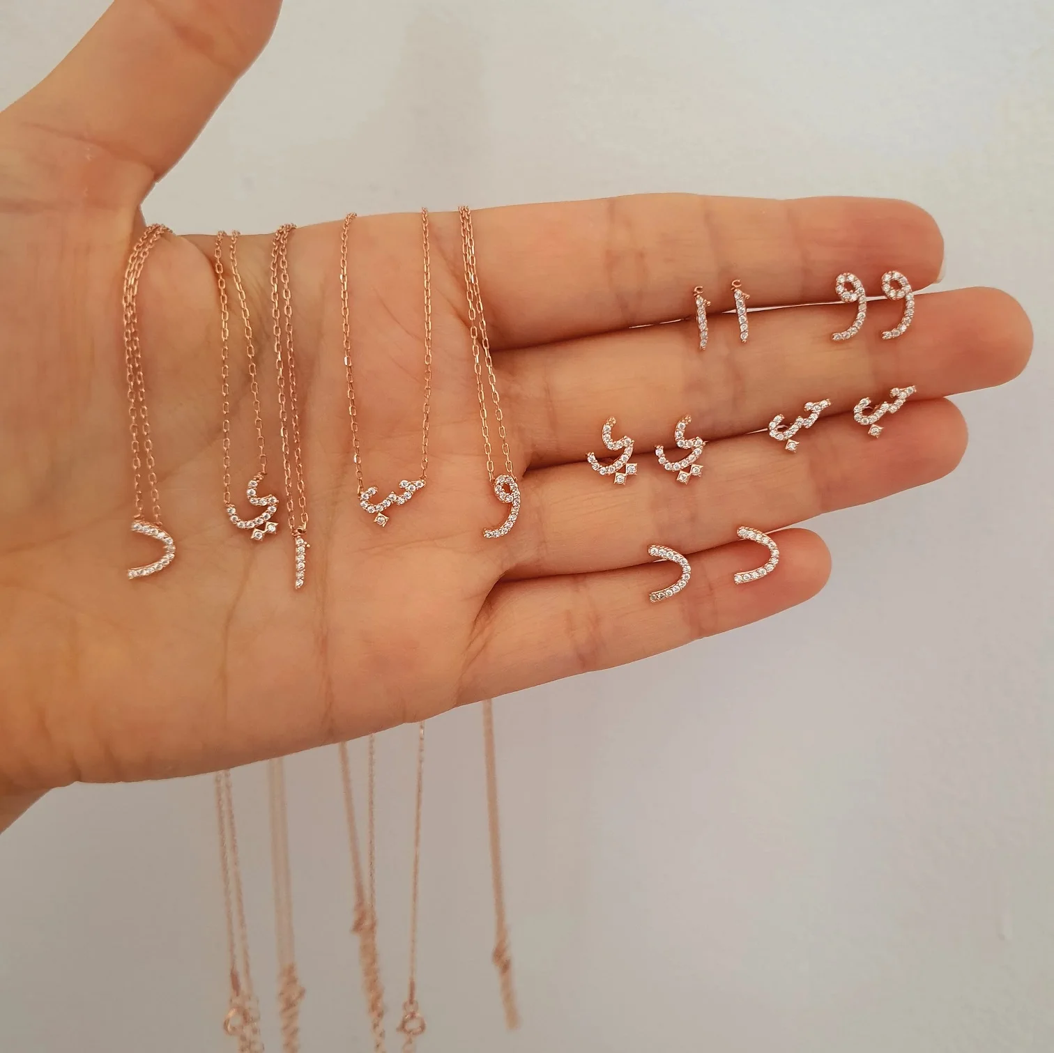 Collier alphabet lettre arabe pour femme, documents en or, bijoux minimaux, micro pavé, 5A CZ, mignon, ,