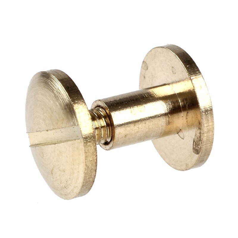 10x boog massief messing knoop stud schroef spijker schroef achterkant leren klinknagel riem 10mm