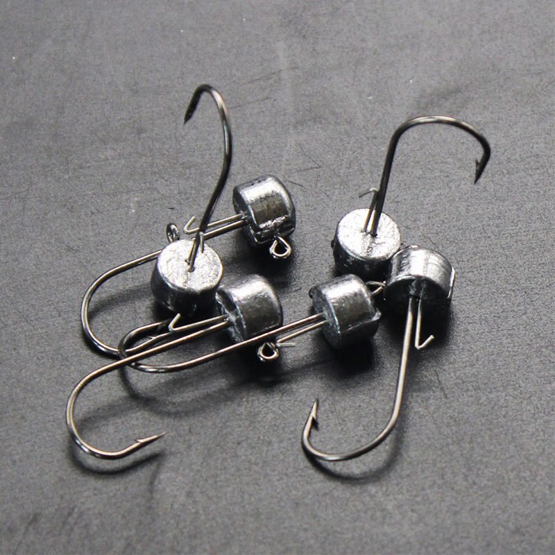 10Pcs Ned Rig Jig Head Finesse Mushroom Jig Heads for Soft Plastic Bait for Ned Rig Technique Lead Mushroom Jig Head