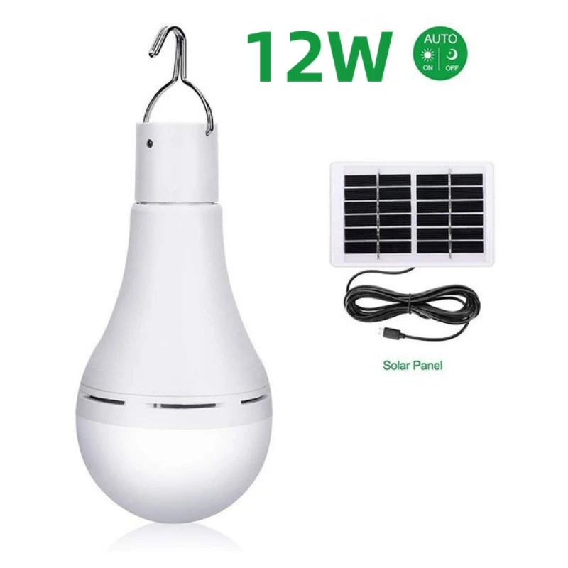 Led Hangende Zonne-Lamp Waterdichte Usb Opgeladen Noodverlichting Zonlicht Aangedreven Lamp Buitenshuis Solar Bulb Light: Default Title