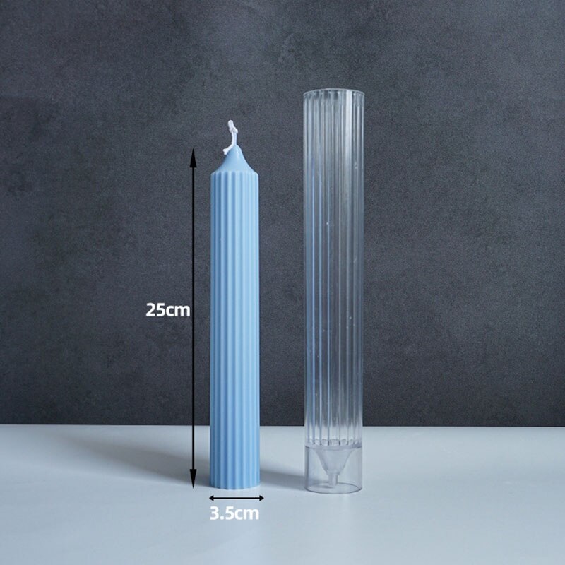 Moule À Bougies, 1 Pièce En Plastique Transparent Avec Mèche De Bougie