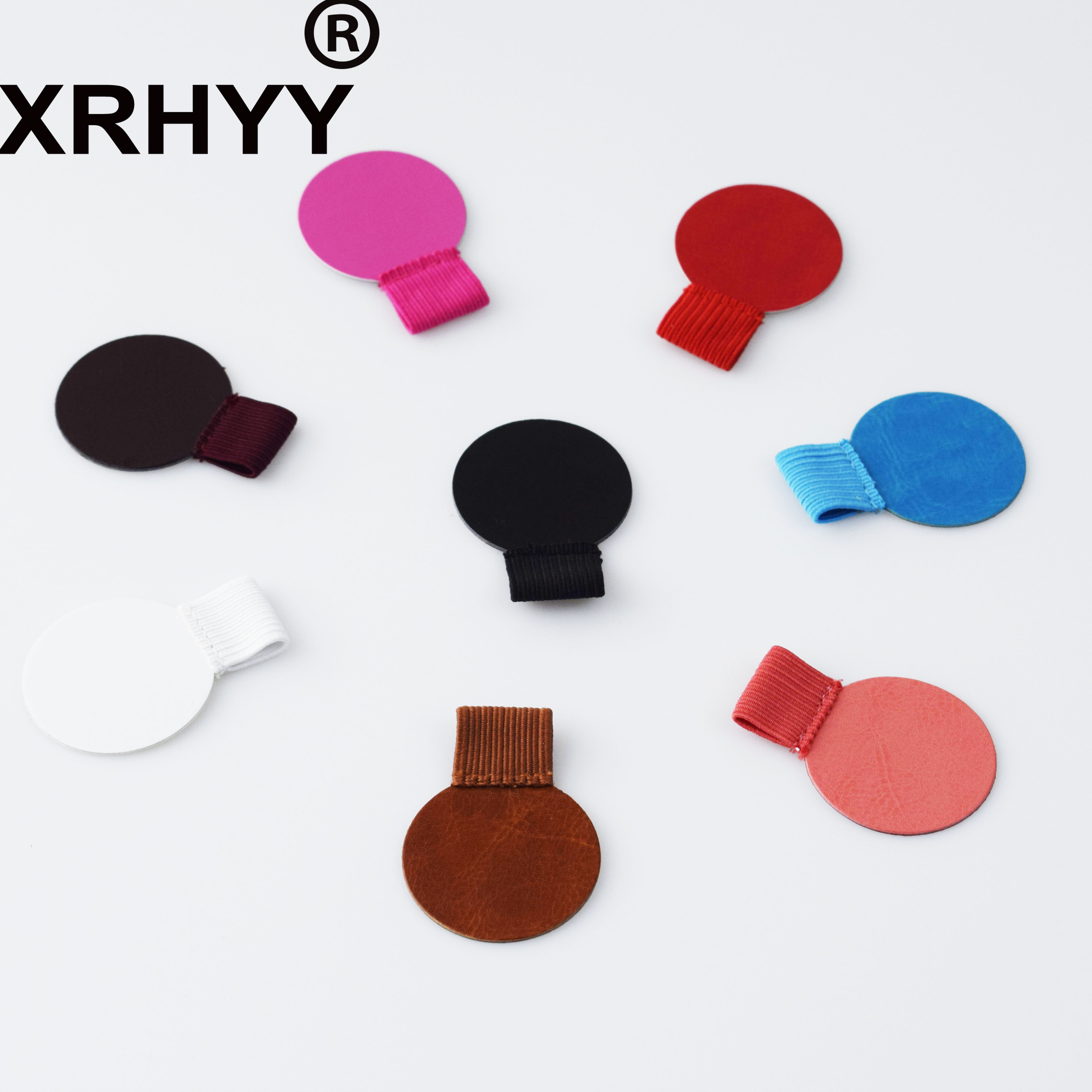Xrhyy 6- pack pennhållare självhäftande pennhållare i läder med elastisk bandögla för anteckningsböcker tidskrifter pennklämmor