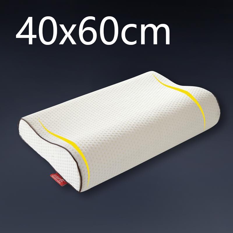 Bamboo Pillow Memory Foam Stay Cool Removable Cover with Zipper Hotel Hypoallergenic Pillow Relieves Snoring migrain: xiaogezi60x40cm