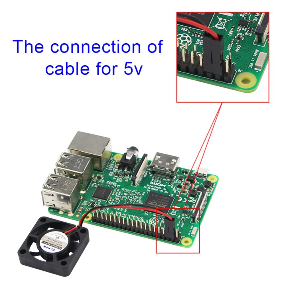 Raspberry Pi Cpu Fan Verstelbare Voor Raspberry Pi 4 B / 3B + / 3B / 2B / B + cpu Koelventilator Verstelbare 5V 3.3V