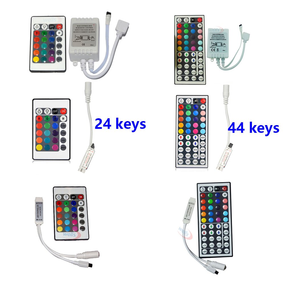 DC12V 24/44 Schlüssel RGB Regler Fernbedienung IR Drahtlose Dimmer LED Regler Controle für 2835 3014 3528 5050 RGB LED Streifen licht