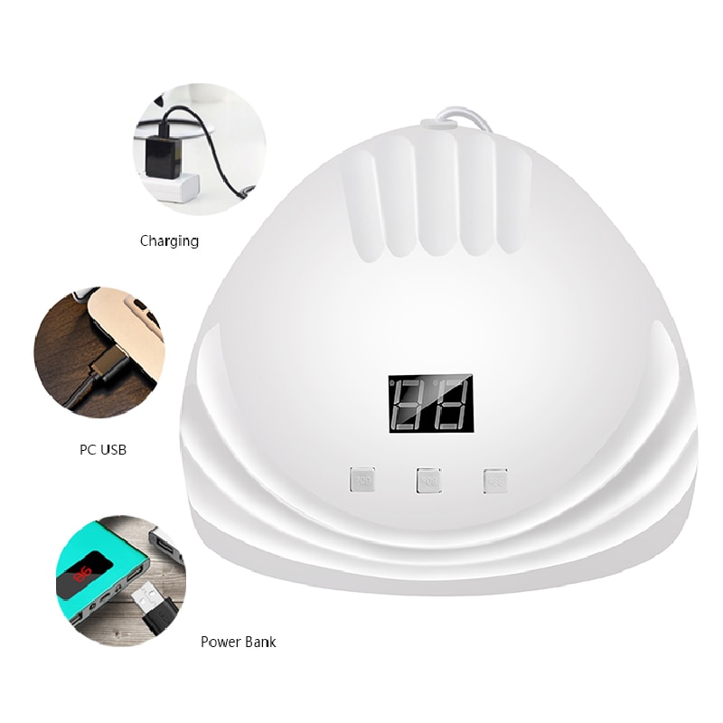 Mini lámpara UV/LED para uñas, 88W/9W, patrones personalizados, interfaz USB portátil, conveniente para uso doméstico, secador de uñas al por mayor