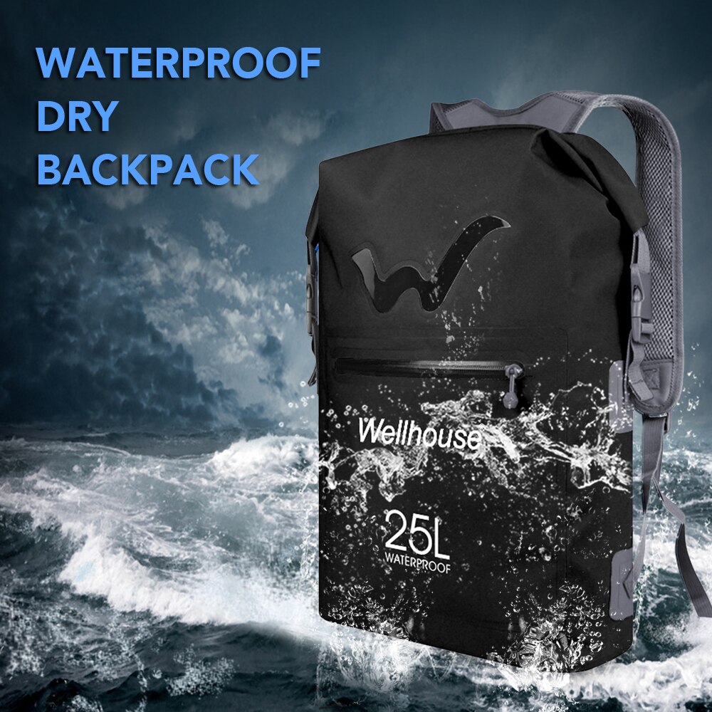 25L Outdoor Waterdichte Droge Rugzak Water Drijvende Zak Roll Top Sack Rugzak Dry Bag Pack Sack Voor Camping Wandelen Reizen