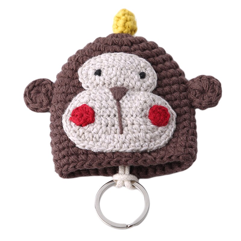 Cute Cartoon Key Holder Handmade Pullable Portable Key Storage Bag Key Wallet Housekeeper Key Organizer: monkey