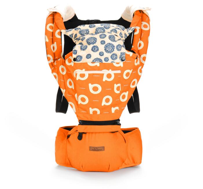 Porte-bébé multifonction d'hiver aiebao avec repose-taille dorsal: Fleur d'oranger
