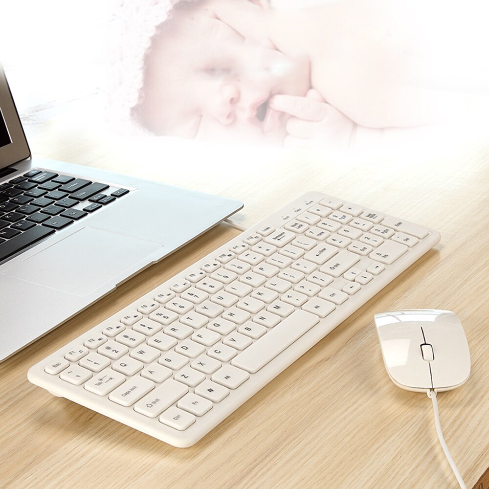 Domáca kancelária drôtová počítačová klávesnica myš combo ergonomická usb stolová klávesnica klasická univerzálna 96 klávesy pre pc notebook notebook