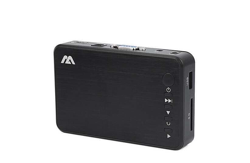 Reproductor multimedia portátil Full HD compatible con tarjeta SD VGA 1080P, unidad Flash USB, reproducción automática, MP3, MP4, HDD